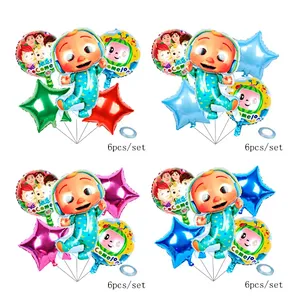 Cocomelon Foil Balloon Baby Shower Decoration Aluminum Balloon Set Happy Birthday Party Decorations Kids Toy Balloons