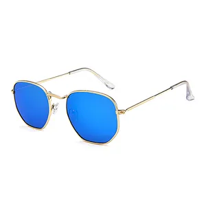 Classic High End Sunglasses Men Driving Sun Glasses Metal Mirror Eyewear Male