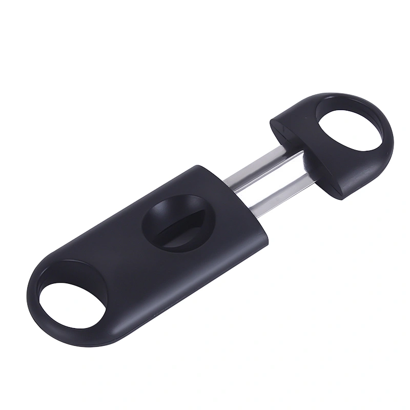 Wholesale Cigar and cigarette accessories plastic punching scissors V-CUT cigar cutter