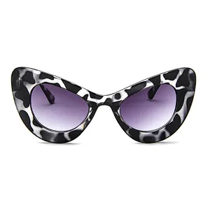 High Quality Stylish Women New Model Plastic Cat Eye Eyewear Glasses Leopard Print Eyeglasses Frame