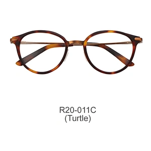 Latest hot sale classic round metal acetate glasses handmade optical eyeglasses frames