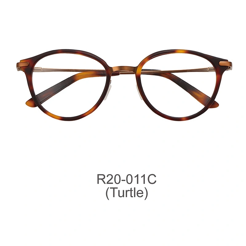 Latest hot sale classic round metal acetate glasses handmade optical eyeglasses frames