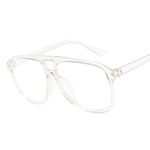 Double bridge blue green lens fashion oversized Plastic men sunglasses