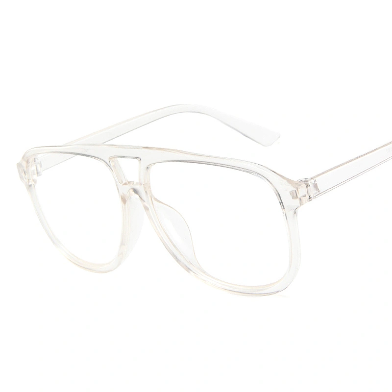 Double bridge blue green lens fashion oversized Plastic men sunglasses