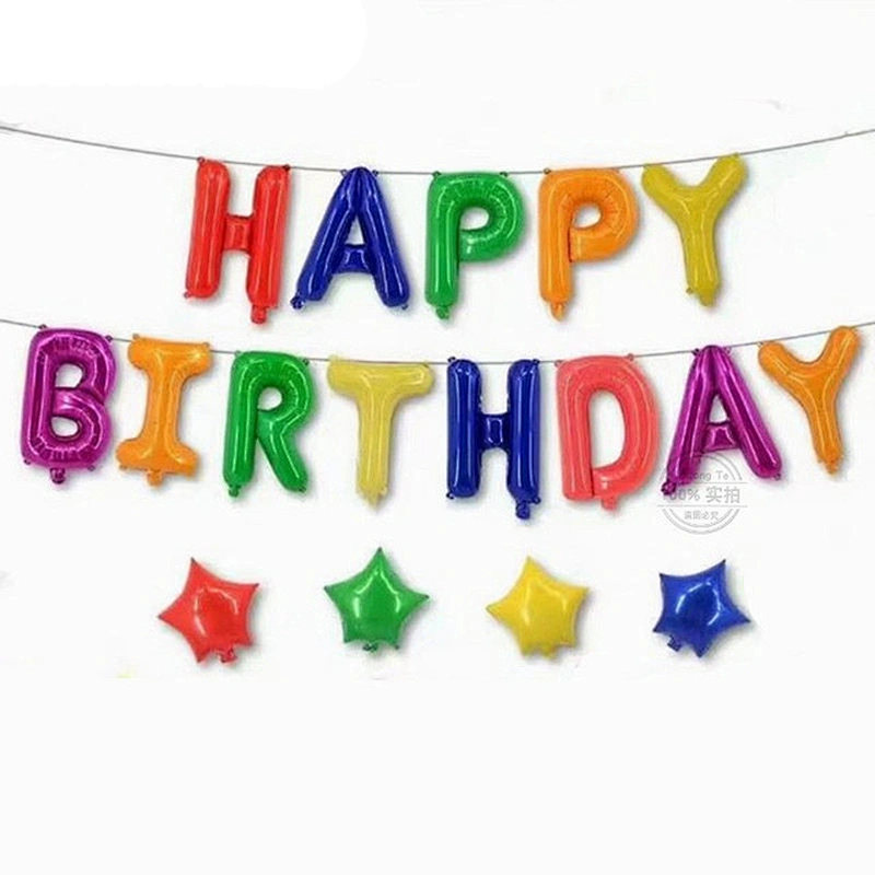16 Inch Happy Birthday Letter Balloon Set Banner Baby Shower Birthday Party Decoration Balloons