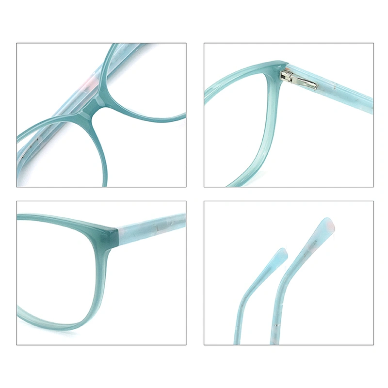 PS8093 flexible fashionable optical frames eyeglasses flexible safety acetate colorful glasses