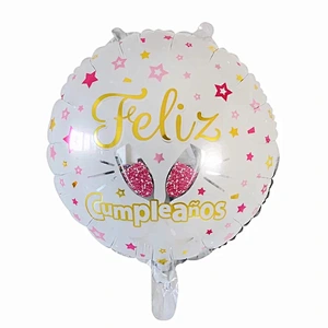 Multi-style 18 inch Spanish Happy Birthday Feliz Cumpleanos Foil Helium Balloons Birthday Party Decorations