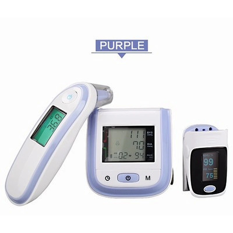 Three-piece suit Infrared Thermometer Smart Electronic Sphygmomanometer Finger Clip Pulse Oximete