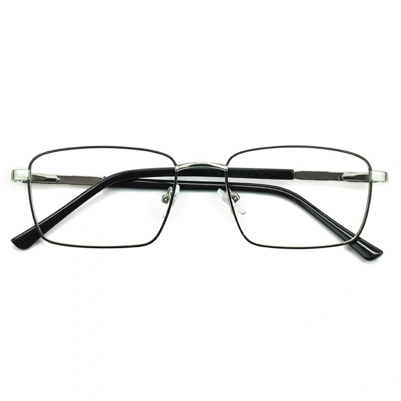 F85844 Fashion Design Men Retro Square Eyeglasses Full Rim Metal Optical Eyewear Frame
