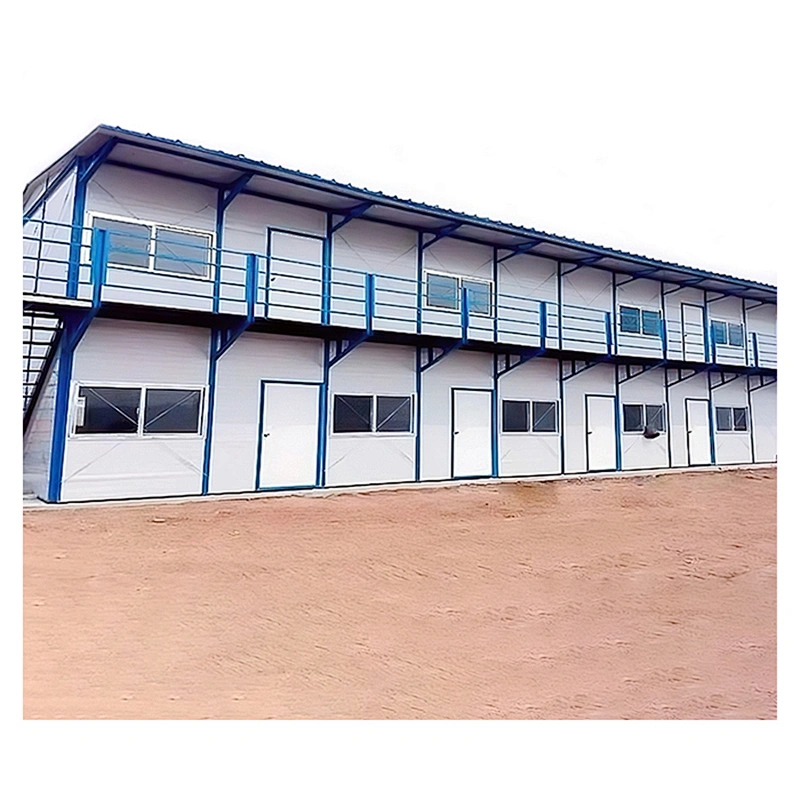 Casa prefabricada del marco de acero de la casa K del dormitorio del campo de trabajo de dos pisos