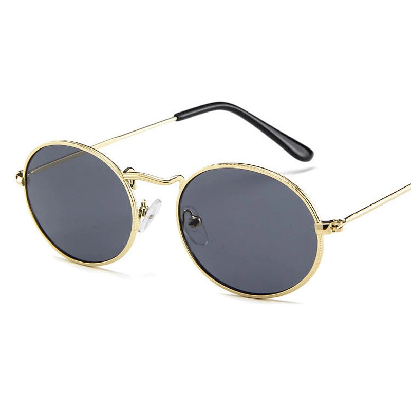 High quality Unisex Luxury Brand Designer Women Bee Oval Sun Glasses Vintage Black 2021 New Fashion Round Sunglasses