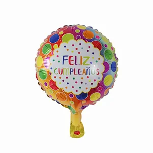 Multi-style 10 inch Spanish Happy Birthday Happy Day Feliz Cumpleanos Feliz Dia Foil Helium Balloons Birthday Party Decorations