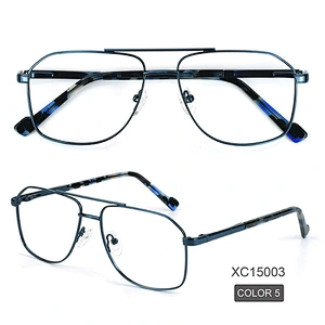 stylish cheap metal eyeglasses double bridge optical frames 2021