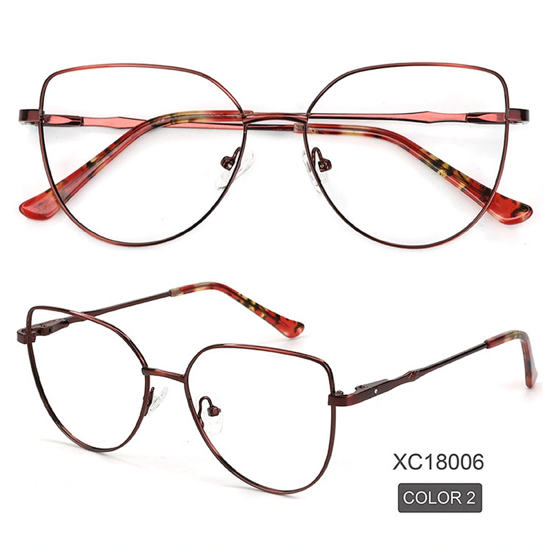 2021 elegant metal eyeglasses frame over size 5 color popular optical frame