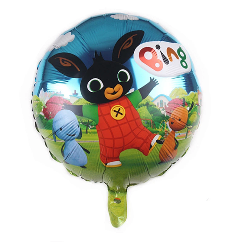 hot sell New Cartoon character bing bunny foil balloon black and red rabbit balloon for kids toys helium aluminum