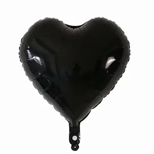 Multiple Color 18 inch Plain Pure Heart Shaped Foil Helium Balloons Birthday Party Decorations
