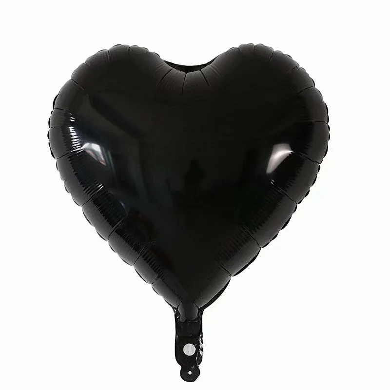 Multiple Color 18 inch Plain Pure Heart Shaped Foil Helium Balloons Birthday Party Decorations