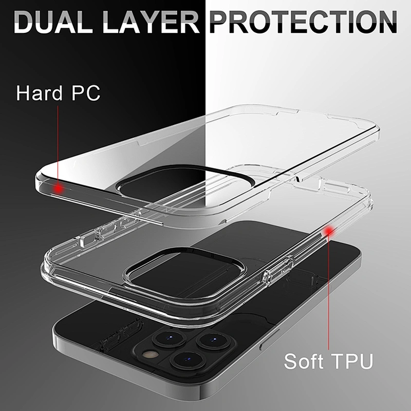 Transparent Smart Custom High Clear Back Cover Mobile Cell Phones Case For iPhone SE 6 7 8 X XS XR 11 Pro Max 12 Mini