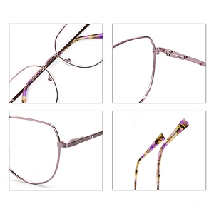 3 color metal over sized optical frame flat top newest design eyeglasses frame