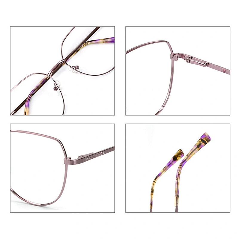 3 color metal over sized optical frame flat top newest design eyeglasses frame