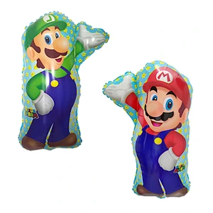 Wholesale cartoon character Mario foil balloon set for kids birthday party decoration Mario brother Hot sell