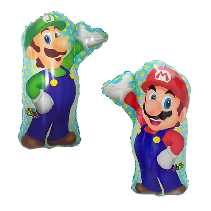 Wholesale cartoon character Mario foil balloon set for kids birthday party decoration Mario brother Hot sell