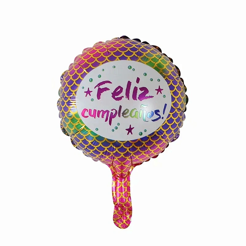 10 Inch Spanish Happy Birthday Foil Balloon FELIZ CUMPLEANOS Globos Birthday Party Decoration Foil Balloons