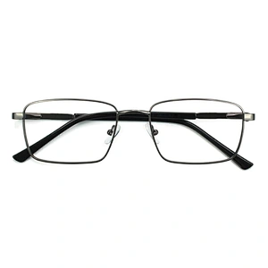 F85844 Fashion Design Men Retro Square Eyeglasses Full Rim Metal Optical Eyewear Frame