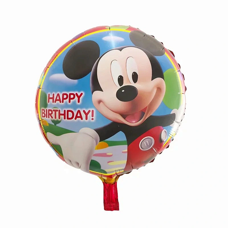 Mickey Minnie cartoon character balloon 18 inch heart   shape foil balloons for children's birthday party decorations