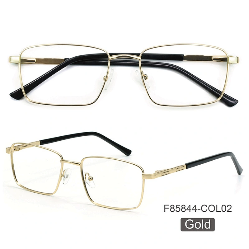 F85844 Fashion Design Men Retro Square Eyeglasses Full Rim Metal Optical Eyewear Frame
