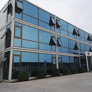 Venta al por mayor nuevo diseño moderno hermoso dos dormitorios casa contenedor prefabricada cómoda casas kits para el hogar prefabricados lowes