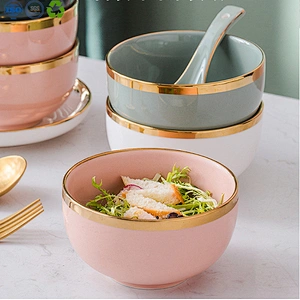 Colorful Soup Ceramic Bowls Set