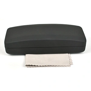L size Custom Logo Metal Leather Glasses Cases For Optical Frames eyewear box
