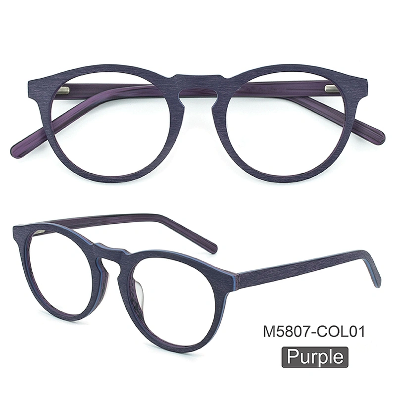 Prescription Eyeglasses Frames For Men and Women Wood Grain Optical Glasses Frame with Clear Lens