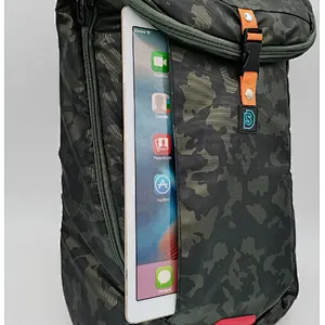 Roll top  camouflage laptop backpack
