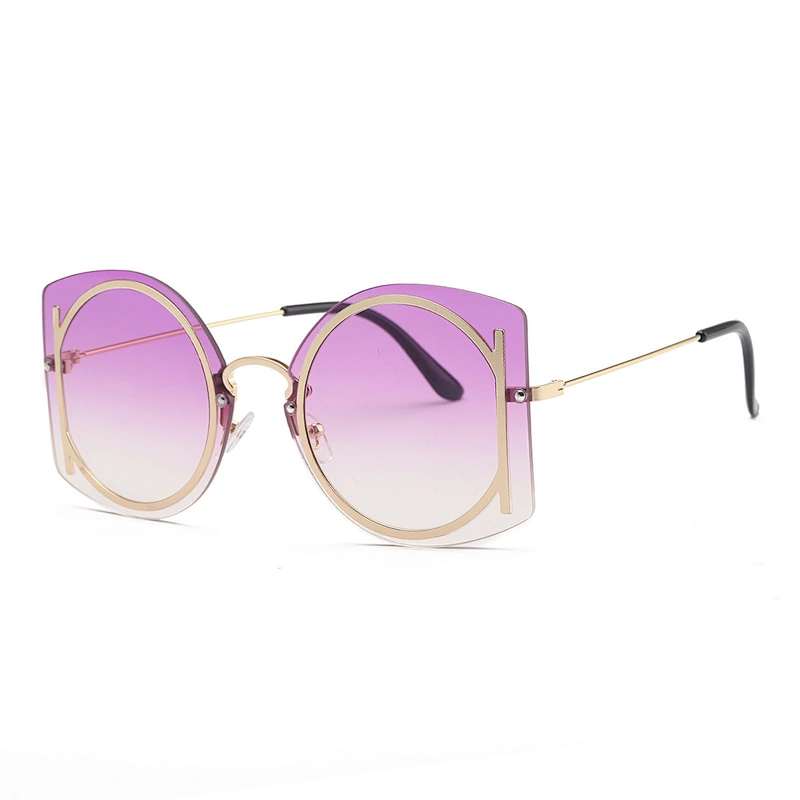 Hot unisex new brand designs sunglass fashion small square sun shades trendy rimless sunglasses women