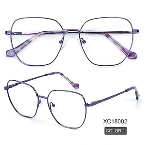 5 color fashionable metal big size optical frame newest design geometry eyewear frame