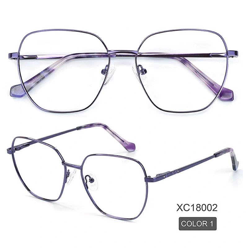 5 color fashionable metal big size optical frame newest design geometry eyewear frame