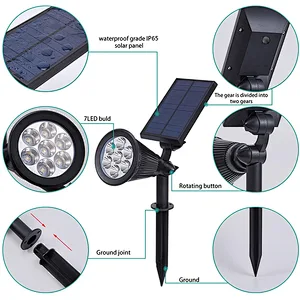 Solar  Light Solar Spotlights Outdoor 7 Singe Colors & Color Changing RGB