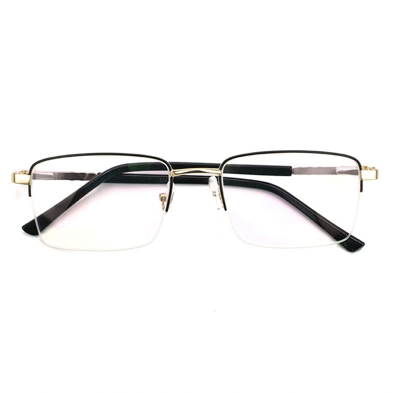 New fashion Custom hot sale square metal blue light blocking spectacle optical frame glasses for men