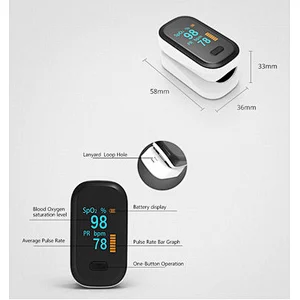 Rechargeable finger clip pulse oximeter Built-in lithium battery OLED screen heart rate monitor