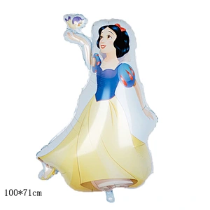 Sleeping Beauty Princess Mermaid Foil Balloon Princess Theme Girl Party Decorations White Cinderella Princess Mermaid Balloon