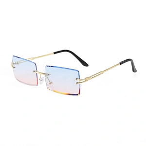 Weekly Deals Women hot selling Square Rimless Sunglasses
