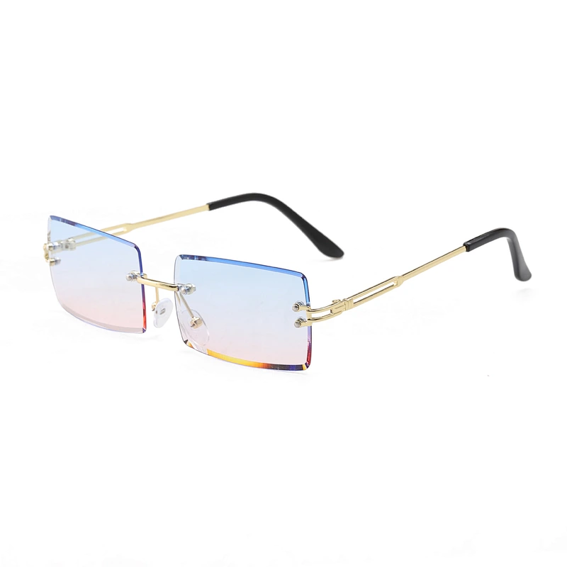 Weekly Deals Women hot selling Square Rimless Sunglasses