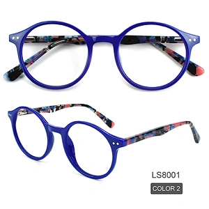 Round Circle Anti Blue Light Lens Women Designer Colorful Eyeglasses Frame