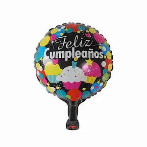 Multi-style 10 inch Spanish Happy Birthday Happy Day Feliz Cumpleanos Feliz Dia Foil Helium Balloons Birthday Party Decorations