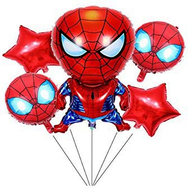 Superhero Theme Aluminum Foil Balloon Set Spiderman Batman Balloon Kids Birthday Toy Balloon Party Decoration