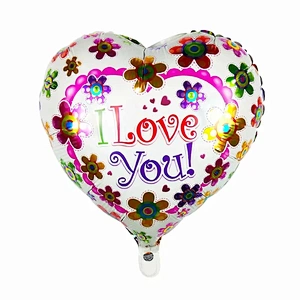 18inch heart shape i love you Te Amo helium foil balloons globos Valentine's Day wholesale balloons party wedding decoration