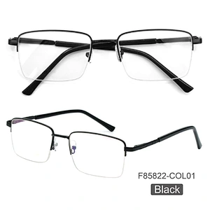 New fashion Custom hot sale square metal blue light blocking spectacle optical frame glasses for men