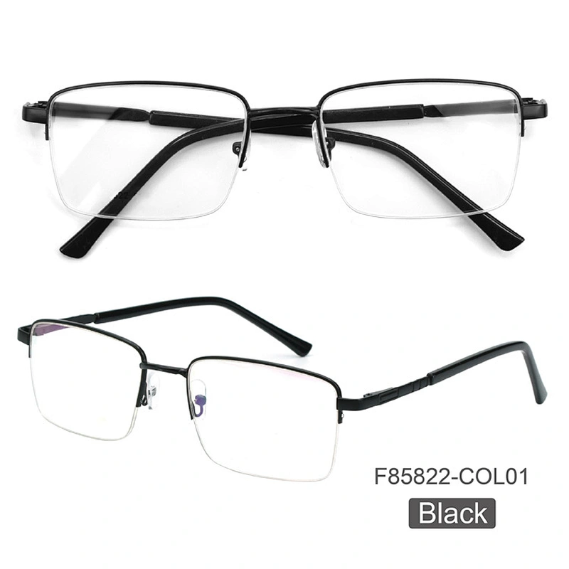 New fashion Custom hot sale square metal blue light blocking spectacle optical frame glasses for men